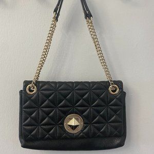 KATE SPADE - WHITAKER PLACE CYNTHIA BAG, BLACK & GOLD + Free Wallet!